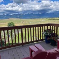 Enjoy your morning coffee or tea on the private deck looking towards the Rocky mountains.