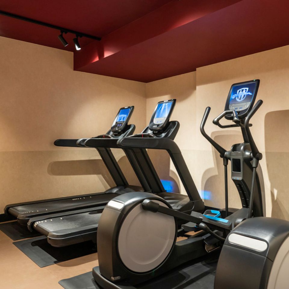 Treadmills in a gym