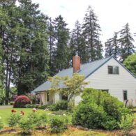 Driveway entrance around the front of the house. 