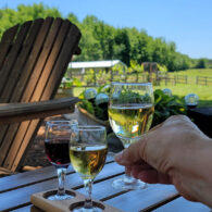 Our tasting room, The Crow's Nest, offers a great place to taste our wines, nibble something delicious, and hoist th' Colors!